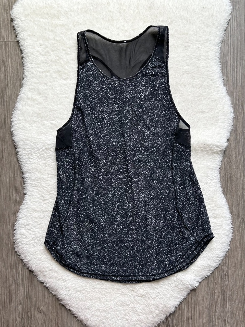 Lululemon Black White Speckled Women's AthleticTank Top